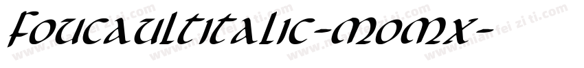 FoucaultItalic-MoMx字体转换
