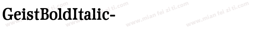 GeistBoldItalic字体转换
