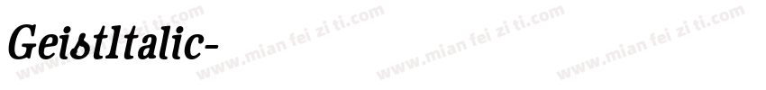 GeistItalic字体转换