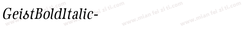 GeistBoldItalic字体转换