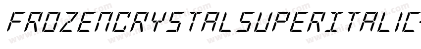 FrozenCrystalSuperItalic-ABj2字体转换