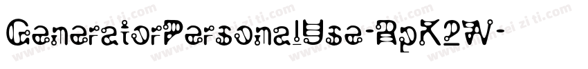 GeneratorPersonalUse-RpK2W字体转换