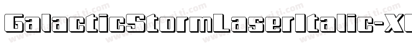 GalacticStormLaserItalic-XOpo字体转换