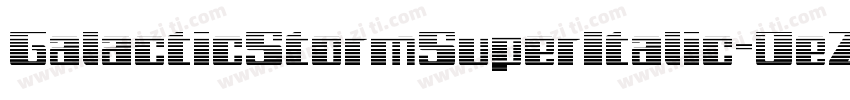 GalacticStormSuperItalic-0eZ4字体转换