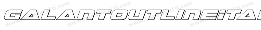 GalantOutlineItalic-l1Re字体转换