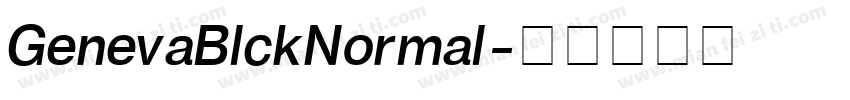GenevaBlckNormal字体转换