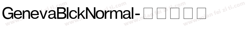 GenevaBlckNormal字体转换
