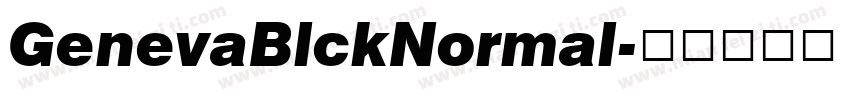 GenevaBlckNormal字体转换