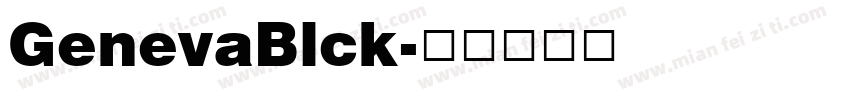 GenevaBlck字体转换