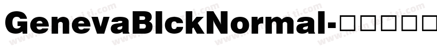 GenevaBlckNormal字体转换
