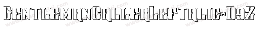 GentlemanCallerLeftalic-D9ZD字体转换
