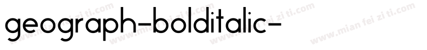 geograph-bolditalic字体转换