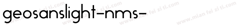 geosanslight-nms字体转换