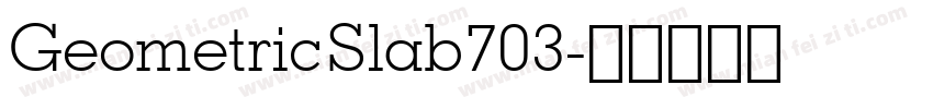 GeometricSlab703字体转换