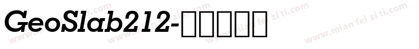 GeoSlab212字体转换