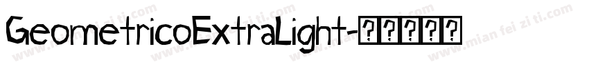 GeometricoExtraLight字体转换