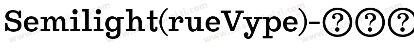 Semilight(rueVype)字体转换
