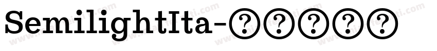 SemilightIta字体转换