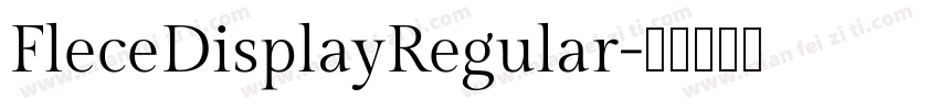 FleceDisplayRegular字体转换