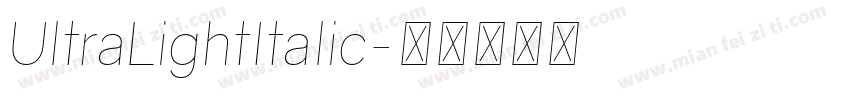 UltraLightItalic字体转换
