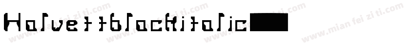Halvettblackitalic字体转换