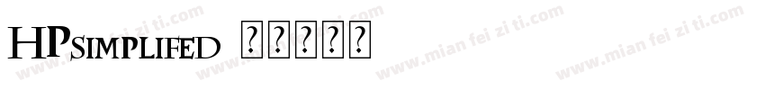 HPsimplifed字体转换