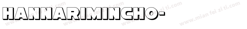 Hannarimincho字体转换