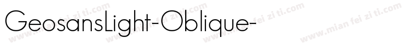GeosansLight-Oblique字体转换