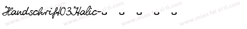 Handschrift03Italic字体转换