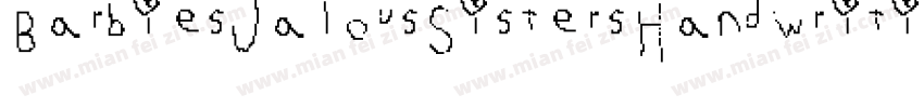 BarbiesJalousSistersHandwritin字体转换