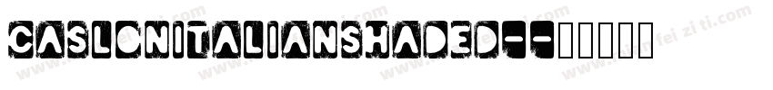 CaslonItalianShaded-字体转换