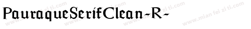 PauraqueSerifClean-R字体转换