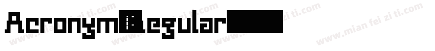 Acronym-Regular字体转换