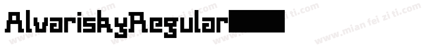 AlvariskyRegular字体转换