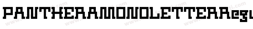 PANTHERAMONOLETTERRegular字体转换