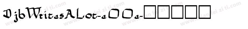 DjbWritesALot-eOOe字体转换