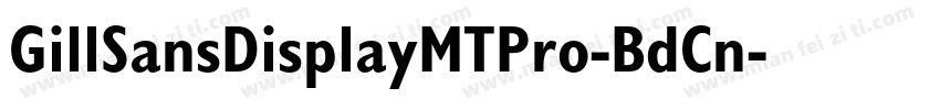 GillSansDisplayMTPro-BdCn字体转换