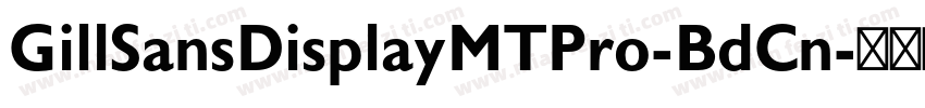 GillSansDisplayMTPro-BdCn字体转换