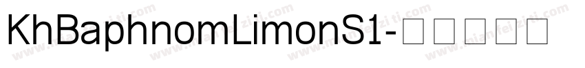 KhBaphnomLimonS1字体转换