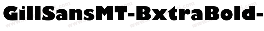 GillSansMT-BxtraBold字体转换