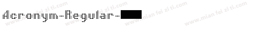 Acronym-Regular字体转换
