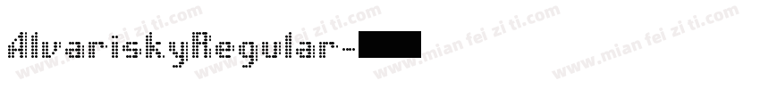 AlvariskyRegular字体转换