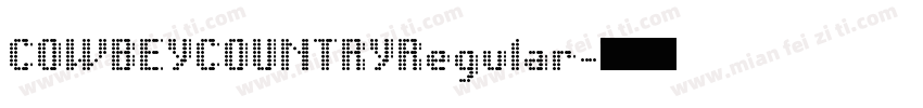 COWBEYCOUNTRYRegular字体转换
