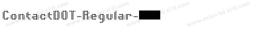 ContactDOT-Regular字体转换