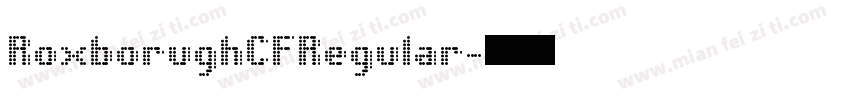 RoxborughCFRegular字体转换