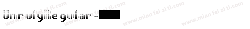 UnrulyRegular字体转换