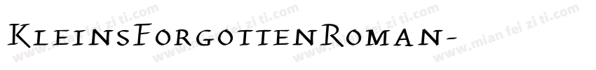 KleinsForgottenRoman字体转换