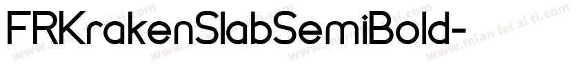 FRKrakenSlabSemiBold字体转换
