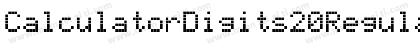 CalculatorDigits20Regular-84mA字体转换