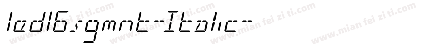 led16sgmnt-Italic字体转换